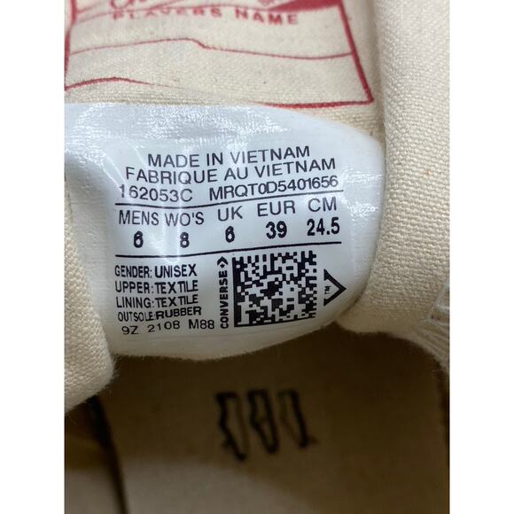 CONVERSE Unisex Adult Beige Chuck 70 Canvas All-Star Hi-Top Sneakers SZ M6/W8 - Picture 9 of 10